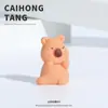 Desenho Animado 3D Acessórios DIY Cor Sólida Sentado Kirby Figura Resina Desenho Animado Criativo Artesanal Acessório Materiais Atacado