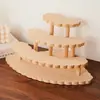 Estantería de Exhibición de Escalera de Madera Maciza Estantería de Almacenamiento de Escritorio de Madera Juguetes Hechos a Mano Cosméticos Adornos Estantería de Exhibición de Suculentas