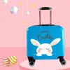 Mala de viagem infantil com logo estampado roda universal bagagem de estudante roda universal para treino de dança trava combinada caixa de bordo
