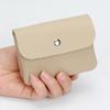 Monedero pequeño de piel auténtica para mujer, nuevo, portátil, de bolsillo, pequeño, tarjetero, llavero, monedero