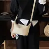 Bolso Tejido de Gran Capacidad para Viajes Diarios 2026 Nuevo de Alta Apariencia Bolso de Hombro Moda Bolso de Mano Tipo Cubo Relajado
