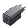 Cargador rápido para teléfono móvil y tableta de nitruro de galio de doble puerto de 45W, estándar europeo, comercio exterior transfronterizo, personalizado, carga rápida Tipo-C