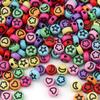 Miçangas de Letra Acrílicas Miçangas Soltas Miçangas Planas Crianças Artesanato DIY Pulseiras Criativas Brincos Acessórios de Joias Transfronteiriço
