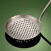 Espátula de Acero Inoxidable 304 Espesada Juego de Utensilios de Cocina Cuchara para Saltear Cuchara de Madera para el Hogar Cuchara Ranurada Espátula para Sartén