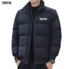 Abrigo de algodón acolchado con cuello alto para hombre, chaqueta gruesa de invierno cálida con cremallera, chaqueta informal acolchada de algodón, nuevo en stock