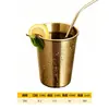 Taza de Agua de Acero Inoxidable 304, Taza para Bebidas Frías Estilo Ins, Taza Grabada Anticaídas, Taza para Jugos de Restaurante, Vaso para Cerveza, Taza Estilo Coreano