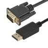 Cabo de conversão DP para VGA de 1,8 m Cabo adaptador Displayport para VGA Cabo VGA HD DP para VGA
