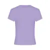 Camiseta Roja de Manga Corta Estilo Americano para Mujer, Verano, Hombro Normal, Corte Ajustado a la Cintura, Color Sólido, Fabricante Modelo de Comercio Exterior