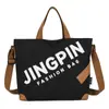 Bolsa Casual Transfronteiriça, Bolsa Tote Carta para o Trabalho, Bolsa de Grande Capacidade, Bolsa de Lona Personalizada Feminina, Nova Bolsa Transversal 2026