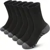 Calcetines para hombre color liso a juego calcetines deportivos talla grande transfronterizos comercio exterior calcetines de baloncesto algodón transpirable otoño e invierno negro y blanco gris