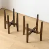 Soporte para flores de interior retráctil diámetro interior 20-30CM tamaño libre soporte para macetas color nogal soporte pequeño para flores bambú