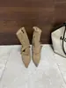 Botines de tacón alto con punta fina de gamuza versátiles estilo europeo y americano