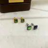 Aretes Geométricos de Titanio con Cierre de Twist, de Concha de Abulón Natural, Tridimensionales, Modernos y de Alta Gama, Nueva Lujuria Accesible, Elegantes