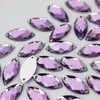 Rinestones Acrílicos Ojo de Caballo de 7*15mm Cosidos a Mano con Agujeros, Brillantes, Material para Manualidades y Accesorios de Ropa, Paquete de Materiales con Agujeros ZZ107