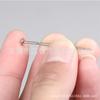 Aguja Guía Corta Jiangtitanium Acero Inoxidable 15mm Aguja Auxiliar para Enhebrar Cuerpo de Aleación de Titanio G23 Varilla Guía para Joyería de Piercing