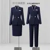 Trajes Profissionais de Alta Qualidade para Mulheres, Trajes da Moda Primavera & Outono, Roupa de Trabalho para Gerentes, Atendimento ao Cliente, Roupa de Trabalho para Recepção de Beleza Médica