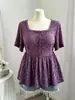 Exportación de Fábrica Fuente Talla Grande Ropa de Mujer Transfronteriza Holgada y Elegante Tallas Grandes Tops Venta de Liquidación Colección
