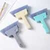 Cepillo de limpieza cuatro en uno: cepillo para ventanas, cepillo para limpiar ranuras, rasqueta para quitar agua y suciedad, cepillo para grietas para quitar el polvo y un cepillo para limpiar áreas difíciles de alcanzar y bordes de ventanas