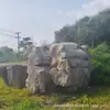 Piedra de Mil Capas, Piedra Única para Paisajismo de Villas de Jardín, Piedra de Rocalla Grande, Bonsái, Bloque Transportable a Mano, Piedra de Paisaje de Mil Capas Verde-Gris