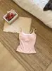 Camisola com estampa de bolinhas estilo coreano para mulheres, com bojo embutido, modelagem justa e um lindo detalhe nas costas