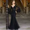 Vestido de Noche de Encaje Nuevo elegante Sexy Delgado cola de pez largo vestido de banquete mujer negro ancla verano