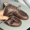 Versión de Piel de Vaca ~ Zapatos Planos de Terciopelo Estilo Británico Zapatos de Vestir Antiguos con Cordones Suela Blanda Mocasines Retro Slip-On Zapatos Pequeños de Piel