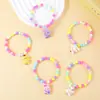 Pulsera Infantil Linda de Dibujos Animados Sanrio con Cuentas Acrílicas de Colores, Pulsera para Niñas con Colgantes de Cuentas