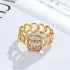 Anillo Trenzado Estilo Coreano para Mujer ins Diseño de Estilo Frío Sentido del Diseño Anillo para Dedo Índice de Moda Personalidad Elegante Anillo Abierto