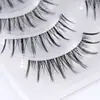 Cinco Pares de Pestañas Postizas de Tallo Transparente Estilo Cabello de Hada, Maquillaje Diario Artificial Natural, Pestañas Fáciles de Pegar para Principiantes