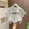 Novo Conjunto de Verão Infantil: Conjunto de Duas Peças Camisa Tie-Dye Solta de Manga Curta Estilo Coreano Tendência para Crianças Mais Velhas