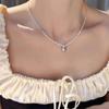 "Plata Rota Varios Liang" Collar Nicho de Lujo Ligero Cadena para Clavícula para Mujer Estilo Frío Temperamento Sensación de Clase Alta