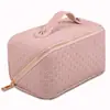 Bolsa de Maquiagem com Padrão de Ninho de Pássaro em PU, Bolsa de Viagem Grande Capacidade com Divisória em Rede, Bolsa Portátil para Armazenamento de Cosméticos