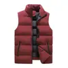 Chaleco de Algodón Negro con Cuello Alto para Hombre, Chaleco Grueso Holgado sin Mangas, Ropa de Abrigo para Otoño Invierno, Capa Interior Cálida, Versátil, Chaleco Casual
