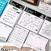 Notas Adhesivas Meow Blanco y Negro Ins Lindo Gato Notas Adhesivas con Adhesivo Preparación de Estudio para Estudiantes Cuaderno Olvidado