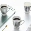 Taza Cerámica Personalizada Phnom Penh Oficina en Casa Parejas Rayas Retro Ola Puntos Taza de Café Taza de Agua Caja de Regalo de Alta Gama