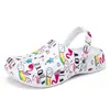 Tamancos Estampados Personalizados para Homens, Sapatos de Praia Antiderrapantes de Eva, Sandálias Respiráveis para Uso Externo para Mulheres, Chinelos Fechados para Homens