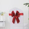 Respaldo de Silla Flor Lazo Elástico Libre Boda Banquete de Boda Hotel Funda de Silla de Hotel Decoración Lavable Cinta Cinta