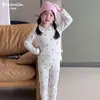 Clase infantil Beixinan Ropa y Pantalones de Algodón Puro Lycra Otoño para Niños y Niñas, Conjunto de Ropa Interior Térmica Sin Costuras