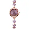 Pulseira de relógio feminina da moda mais vendida, cravejada de diamantes, em formato de trevo, estilo luxo simples e leve para estudantes, relógios femininos no atacado