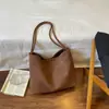 Bolso de Textura Tejida para Mujer 2026 Nuevo de Moda Otoño Retro Merade para el Trabajo Bolso de Hombro Único Bolso Cubo de Gran Capacidad