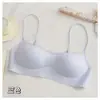 Sujetador de tiras ultrafinas, escote bajo, color nude, sin espalda, con alta elasticidad, no se clava, sin fugas, soporte suave, sujetador versátil para mujer