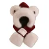 Conjunto Fofo de Chapéu e Cachecol Duas Peças com Orelhas de Urso Chapéu de Proteção para Orelhas Novo Quente Chapéu Lei Feng Chapéu de Ciclismo de Pelúcia