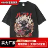 Camiseta de Manga Corta para Hombre de Verano, Estampado Original de la Serie One Piece, Talla Europea Transfronteriza, Lavada Vintage