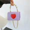 Bolso bandolera de hombro con diseño de amor, estilo coreano, primavera y verano 2025, accesorios para niños y niñas, bolso cuadrado pequeño.
