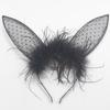 Faixa de Cabeça Europeia e Americana com Renda de Pena e Bolinhas Acessórios de Cabelo Sexy e Fashion Acessórios de Adorno para Performance de Dança em Boate