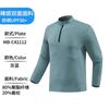 Protector Solar Reflectante para Exterior Correr Deportes Fitness Top Ropa de Entrenamiento Media Cremallera Ropa de Secado Rápido Camiseta de Manga Larga para Hombre Personalizada