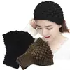 Banda para el cabello de lana tejida a mano para otoño e invierno, gorro de lana con protección para los oídos, banda para el cabello de ala ancha, accesorios para el cabello, tocado para mujer