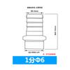 Acero inoxidable 304 hexágono junta de tubo de cuero junta de cuero de diámetro variable rosca exterior pagoda manguera de tubo de agua junta tapón de cuero bambú 6 puntos
