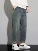 Jeans Rectos Sueltos para Hombre 2024 Otoño e Invierno Marca de Moda Cónicos Retro Americano Casual Pantalones Largos de Moda para Hombre