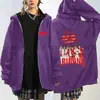 Suéter tipo cárdigan estilo Bts Sudadera con capucha con cremallera Moda urbana con estampado gráfico Mismo estilo Otoño e Invierno Corte holgado
